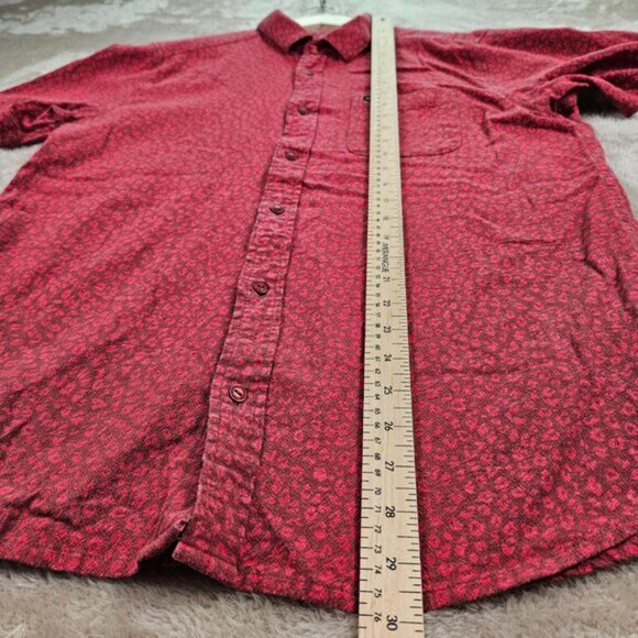 RVCA Button-Down Shirt All Over Print Logo Pocket Short Sleeve Men's Size M - Picture 5 of 10